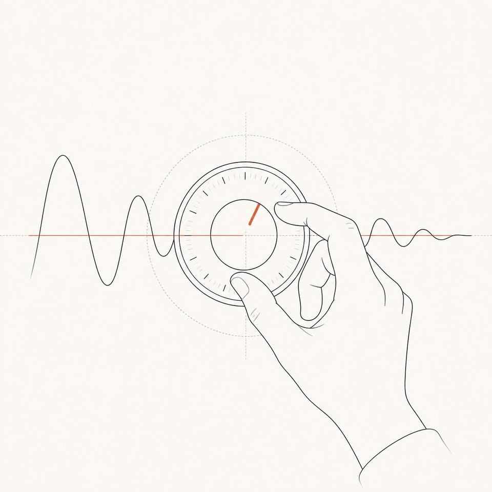 Interior figure: the behavioral set-point, a thermostat nobody remembers setting